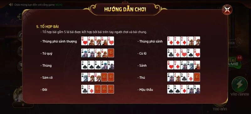 cách chơi poker nohu888