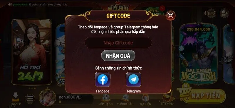 Hướng dẫn quy trình nhận code nổ hũ tại Nohu888