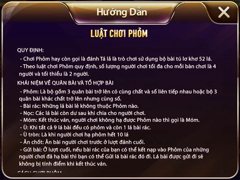 Luật chơi bài Phỏm chi tiết