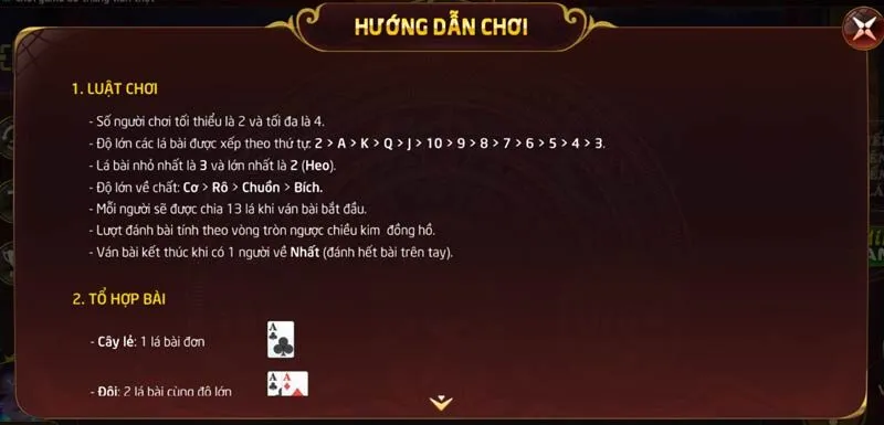 Luật chơi game bài Tiến Lên online luôn có tại Nổ hũ